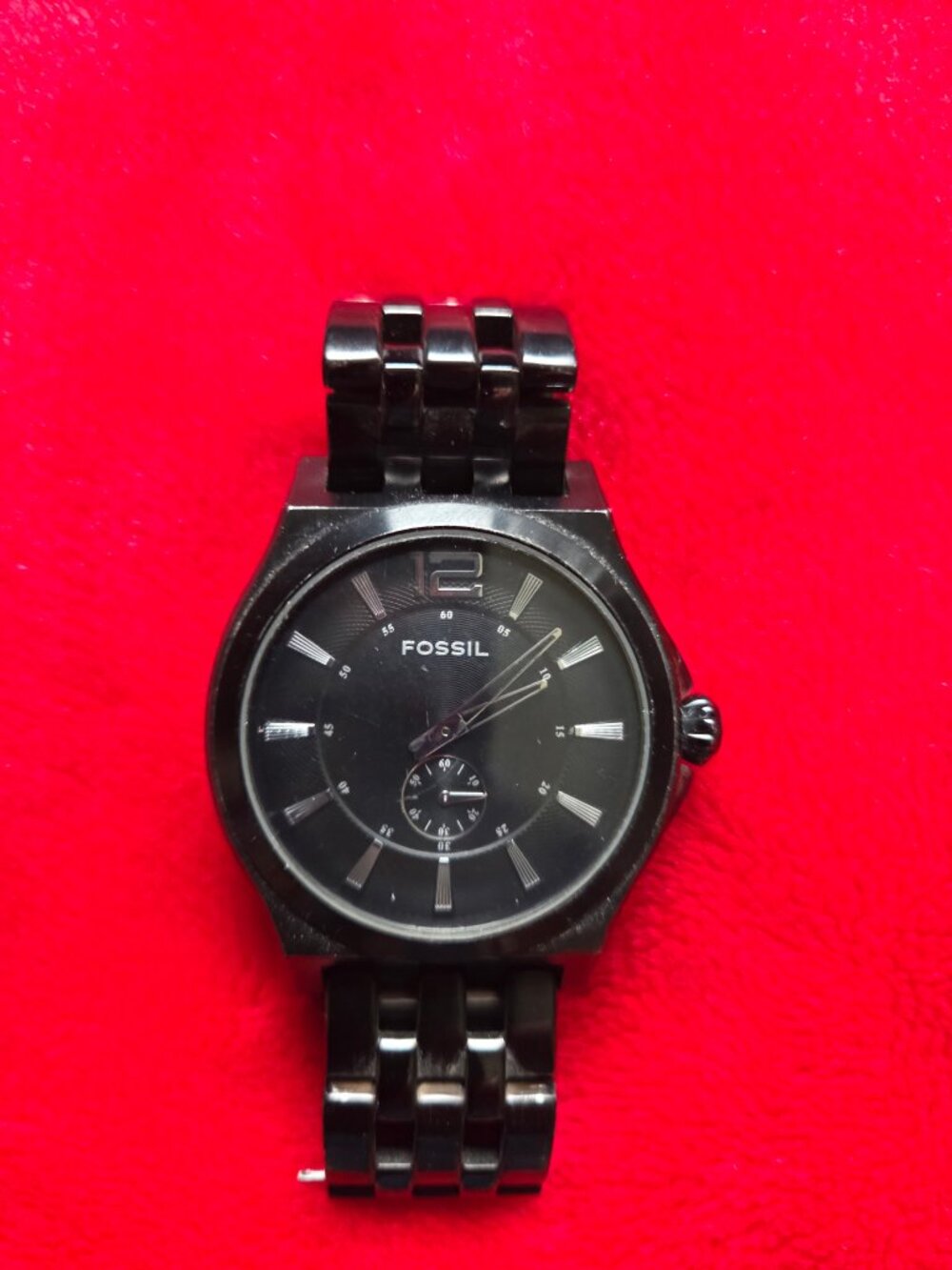 Black Fossil Arkitekt FS-4222 Stainless Steel Wrist Watch Men's
